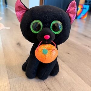 Rare 9" Retired Ty Beanie Boos: Potion the Black Cat (Medium Size)